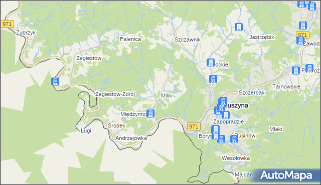 mapa Milik, Milik na mapie Targeo