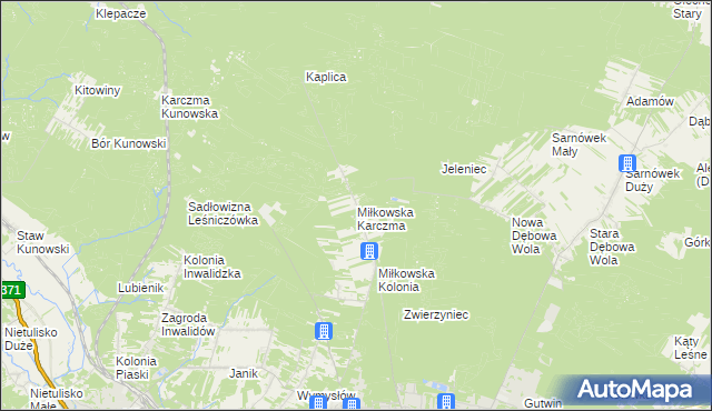 mapa Miłkowska Karczma, Miłkowska Karczma na mapie Targeo