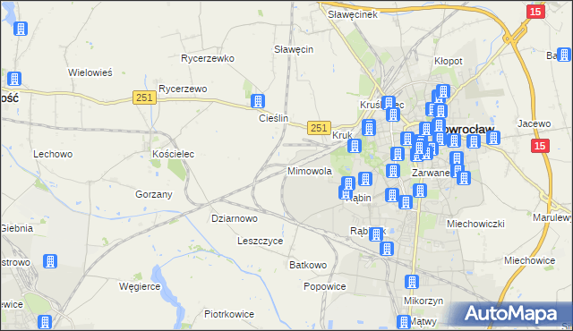 mapa Mimowola, Mimowola na mapie Targeo