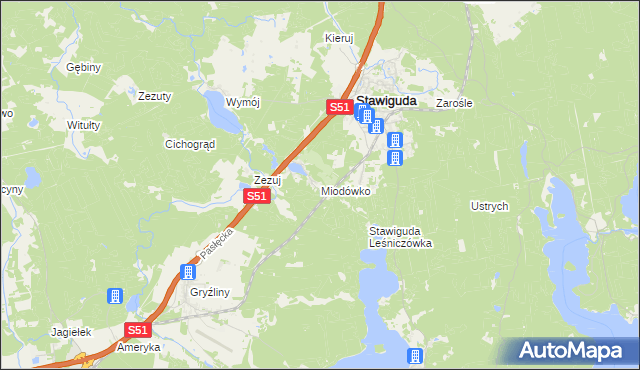 mapa Miodówko, Miodówko na mapie Targeo