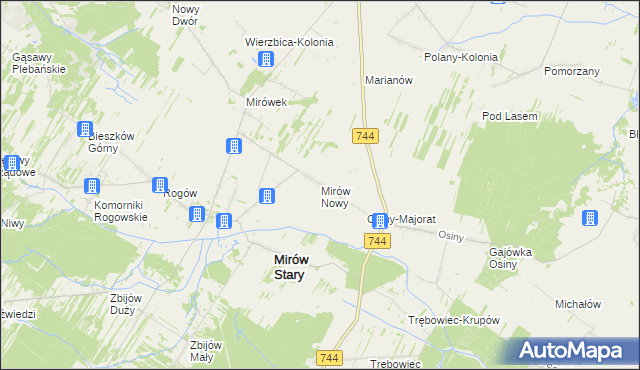 mapa Mirów Nowy, Mirów Nowy na mapie Targeo