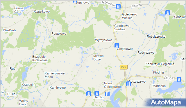 mapa Mirowo Duże, Mirowo Duże na mapie Targeo