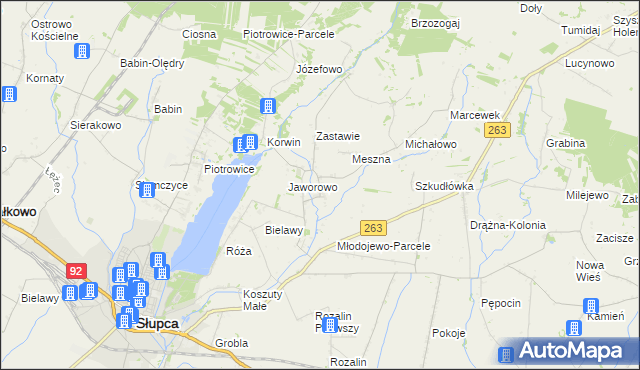 mapa Młodojewo, Młodojewo na mapie Targeo