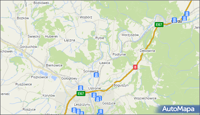 mapa Młynów gmina Kłodzko, Młynów gmina Kłodzko na mapie Targeo