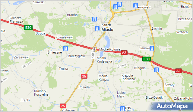 mapa Modła Królewska, Modła Królewska na mapie Targeo