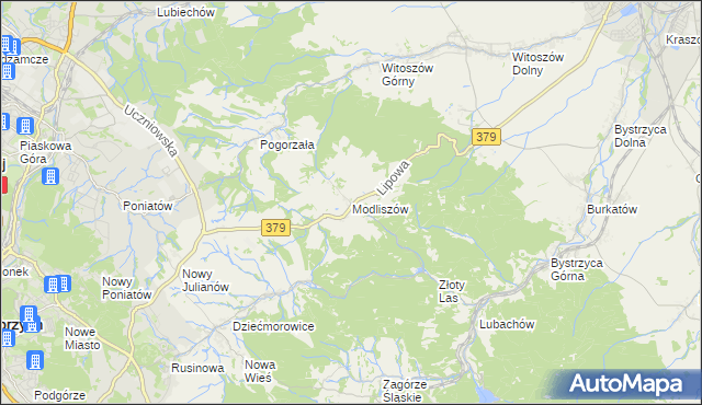 mapa Modliszów, Modliszów na mapie Targeo