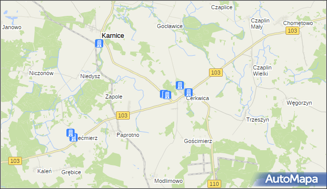 mapa Mojszewo, Mojszewo na mapie Targeo