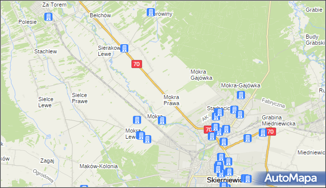 mapa Mokra Prawa, Mokra Prawa na mapie Targeo