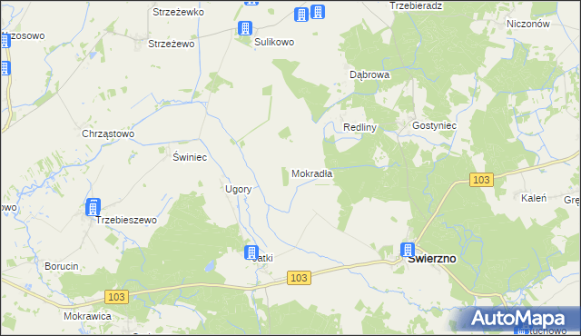 mapa Mokradła, Mokradła na mapie Targeo