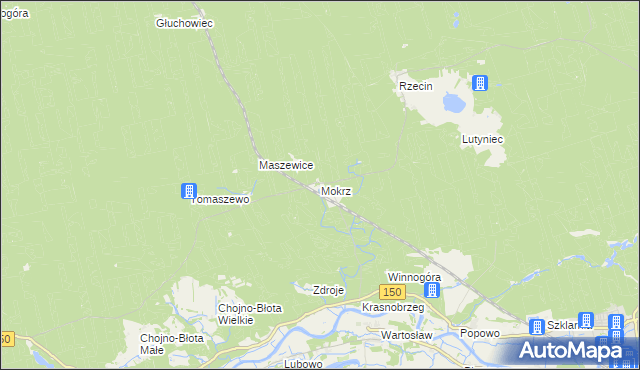 mapa Mokrz, Mokrz na mapie Targeo