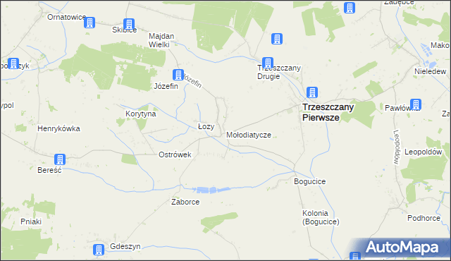 mapa Mołodiatycze, Mołodiatycze na mapie Targeo