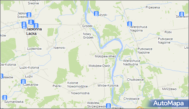 mapa Mołożew-Wieś, Mołożew-Wieś na mapie Targeo