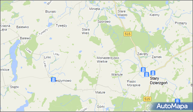 mapa Monasterzysko Wielkie, Monasterzysko Wielkie na mapie Targeo