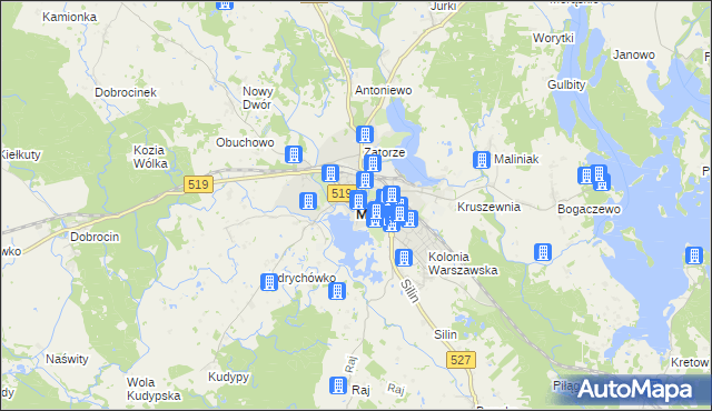 mapa Morąg, Morąg na mapie Targeo