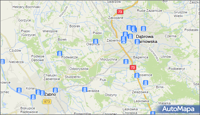 mapa Morzychna, Morzychna na mapie Targeo