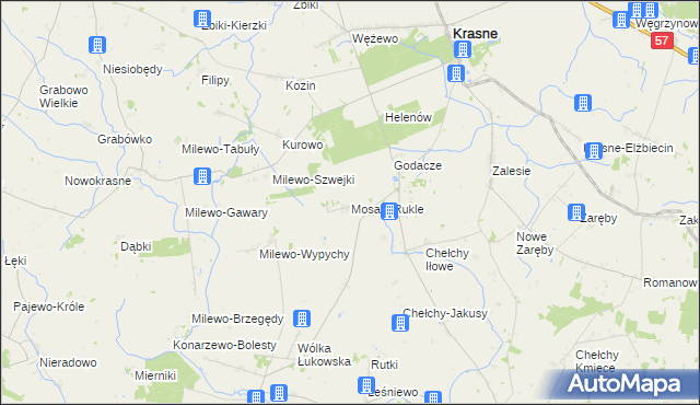 mapa Mosaki-Rukle, Mosaki-Rukle na mapie Targeo