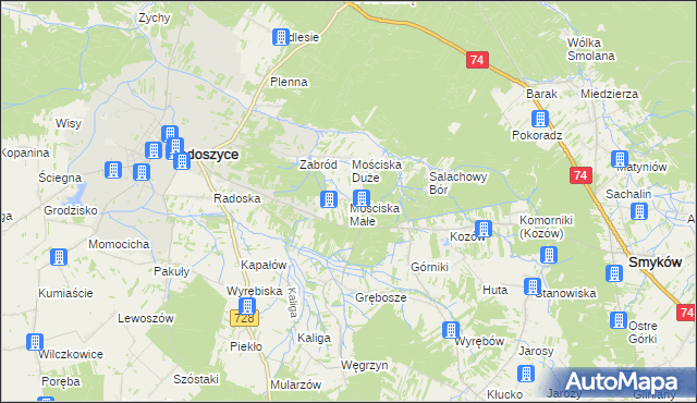 mapa Mościska Małe, Mościska Małe na mapie Targeo