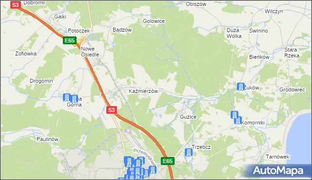 mapa Moskorzyn gmina Polkowice, Moskorzyn gmina Polkowice na mapie Targeo