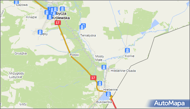 mapa Mosty Małe, Mosty Małe na mapie Targeo