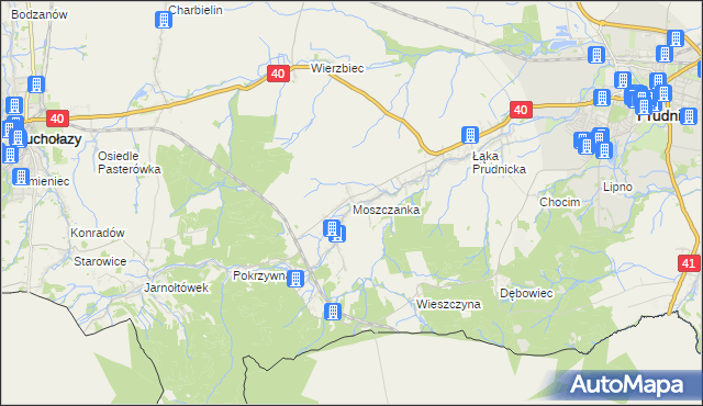 mapa Moszczanka gmina Prudnik, Moszczanka gmina Prudnik na mapie Targeo