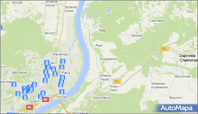 mapa Mozgowina, Mozgowina na mapie Targeo