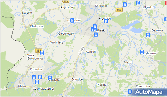 mapa Mroczkowice gmina Mirsk, Mroczkowice gmina Mirsk na mapie Targeo