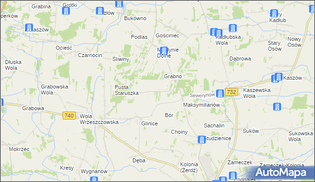 mapa Mścichów, Mścichów na mapie Targeo