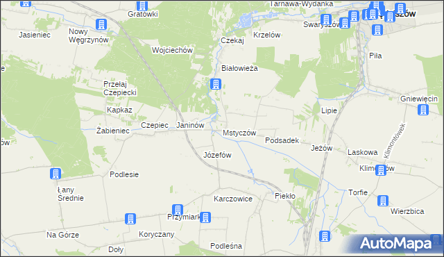 mapa Mstyczów, Mstyczów na mapie Targeo