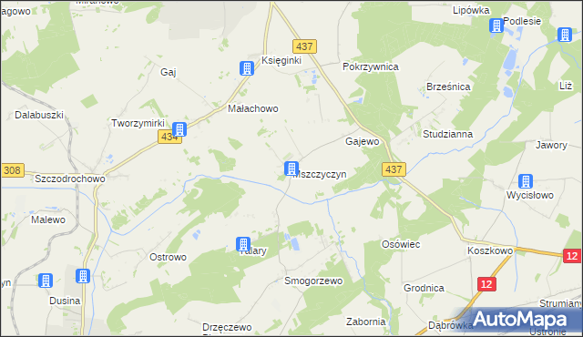 mapa Mszczyczyn, Mszczyczyn na mapie Targeo