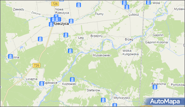 mapa Mysiakowiec, Mysiakowiec na mapie Targeo