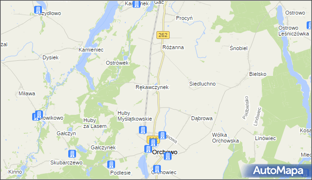 mapa Myślątkowo, Myślątkowo na mapie Targeo