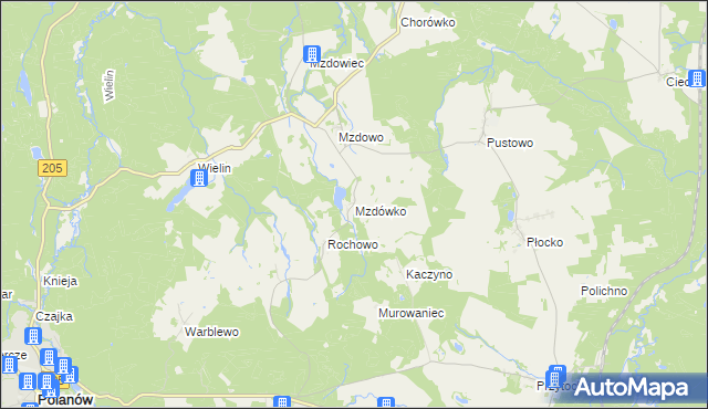 mapa Mzdówko, Mzdówko na mapie Targeo