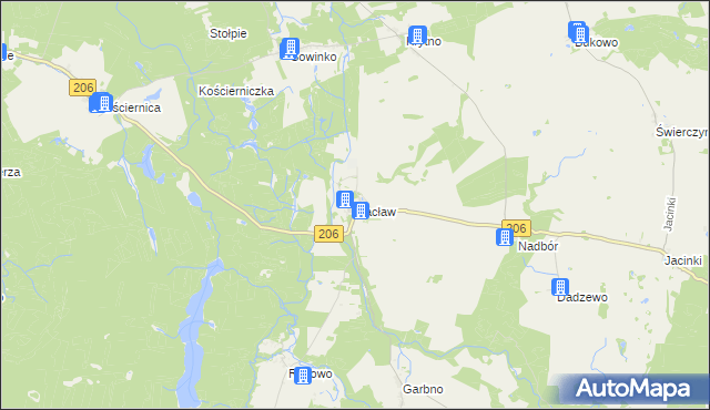 mapa Nacław gmina Polanów, Nacław gmina Polanów na mapie Targeo