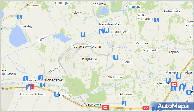 mapa Nadrybie Ukazowe, Nadrybie Ukazowe na mapie Targeo