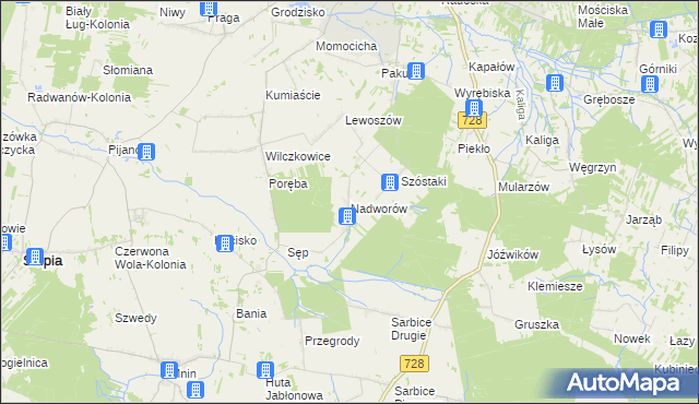 mapa Nadworów, Nadworów na mapie Targeo