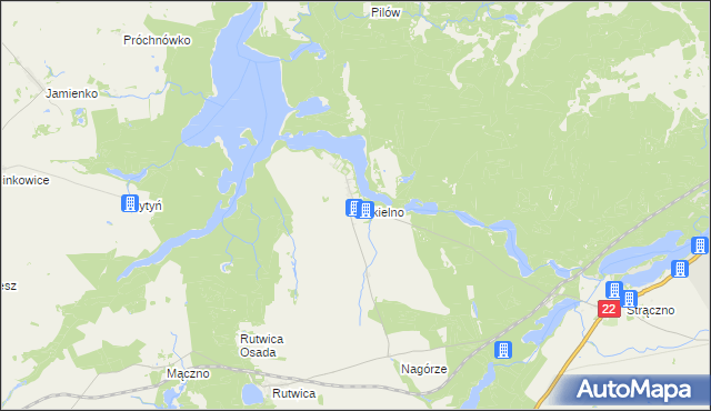 mapa Nakielno, Nakielno na mapie Targeo