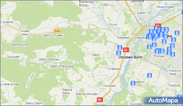 mapa Nakły, Nakły na mapie Targeo