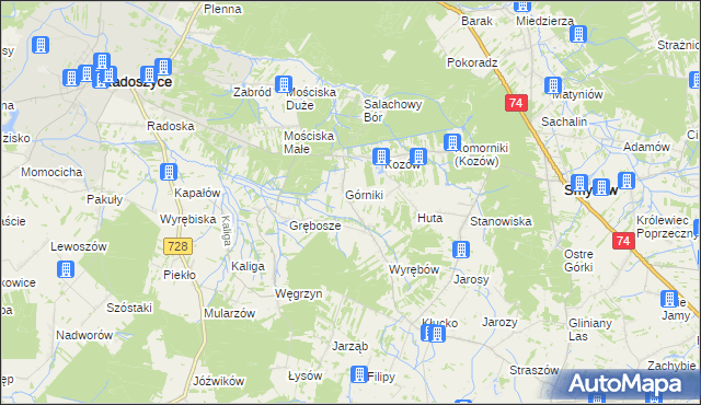 mapa Nalewajków, Nalewajków na mapie Targeo