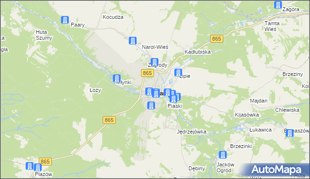 mapa Narol, Narol na mapie Targeo