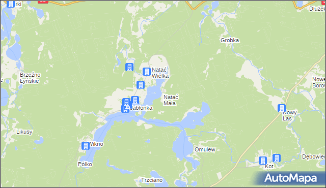 mapa Natać Mała, Natać Mała na mapie Targeo