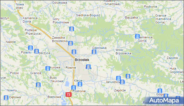 mapa Nawsie Brzosteckie, Nawsie Brzosteckie na mapie Targeo