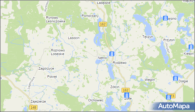 mapa Nętno, Nętno na mapie Targeo