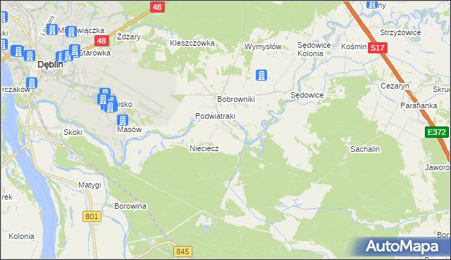 mapa Niebrzegów, Niebrzegów na mapie Targeo