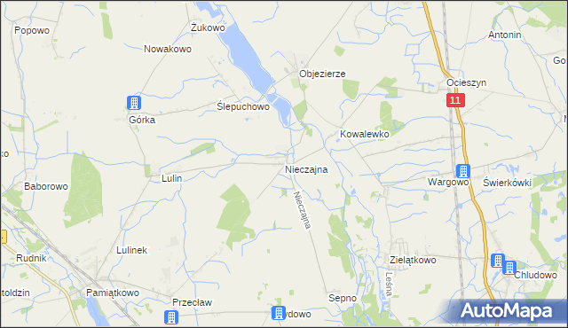 mapa Nieczajna, Nieczajna na mapie Targeo