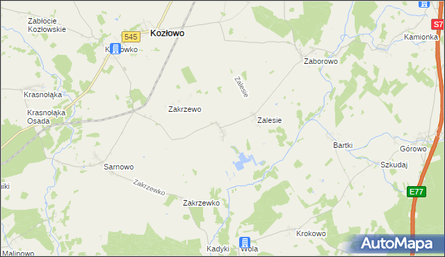 mapa Niedanowo, Niedanowo na mapie Targeo