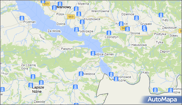 mapa Niedzica-Zamek, Niedzica-Zamek na mapie Targeo