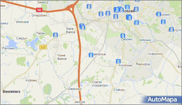 mapa Niekłonice, Niekłonice na mapie Targeo