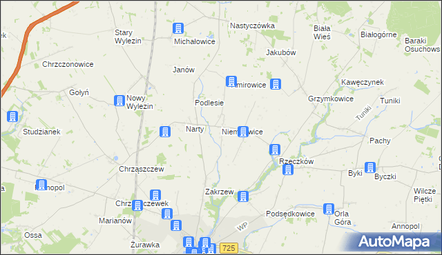 mapa Niemirowice, Niemirowice na mapie Targeo