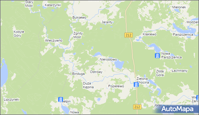 mapa Nierostowo, Nierostowo na mapie Targeo