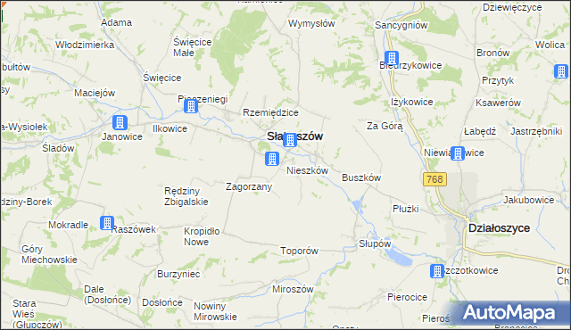 mapa Nieszków, Nieszków na mapie Targeo